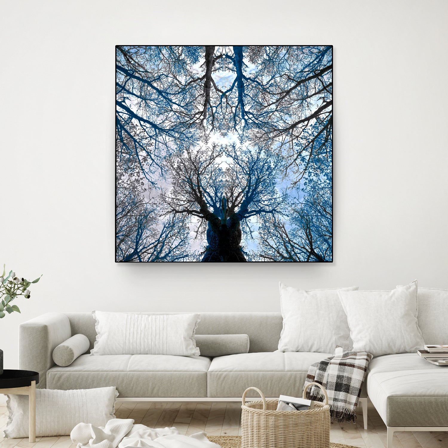 Meditative power of forest by SILVIA WISCHEROPP on GIANT ART - blue photo illustration