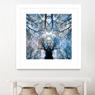 Meditative power of forest by SILVIA WISCHEROPP on GIANT ART - blue photo illustration