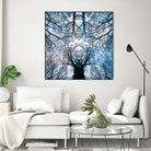 Meditative power of forest by SILVIA WISCHEROPP on GIANT ART - blue photo illustration