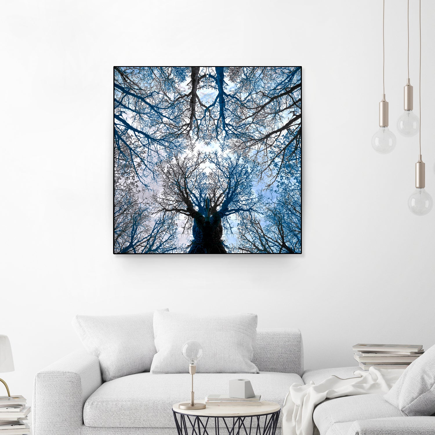 Meditative power of forest by SILVIA WISCHEROPP on GIANT ART - blue photo illustration