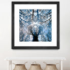 Meditative power of forest by SILVIA WISCHEROPP on GIANT ART - blue photo illustration