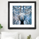 Meditative power of forest by SILVIA WISCHEROPP on GIANT ART - blue photo illustration