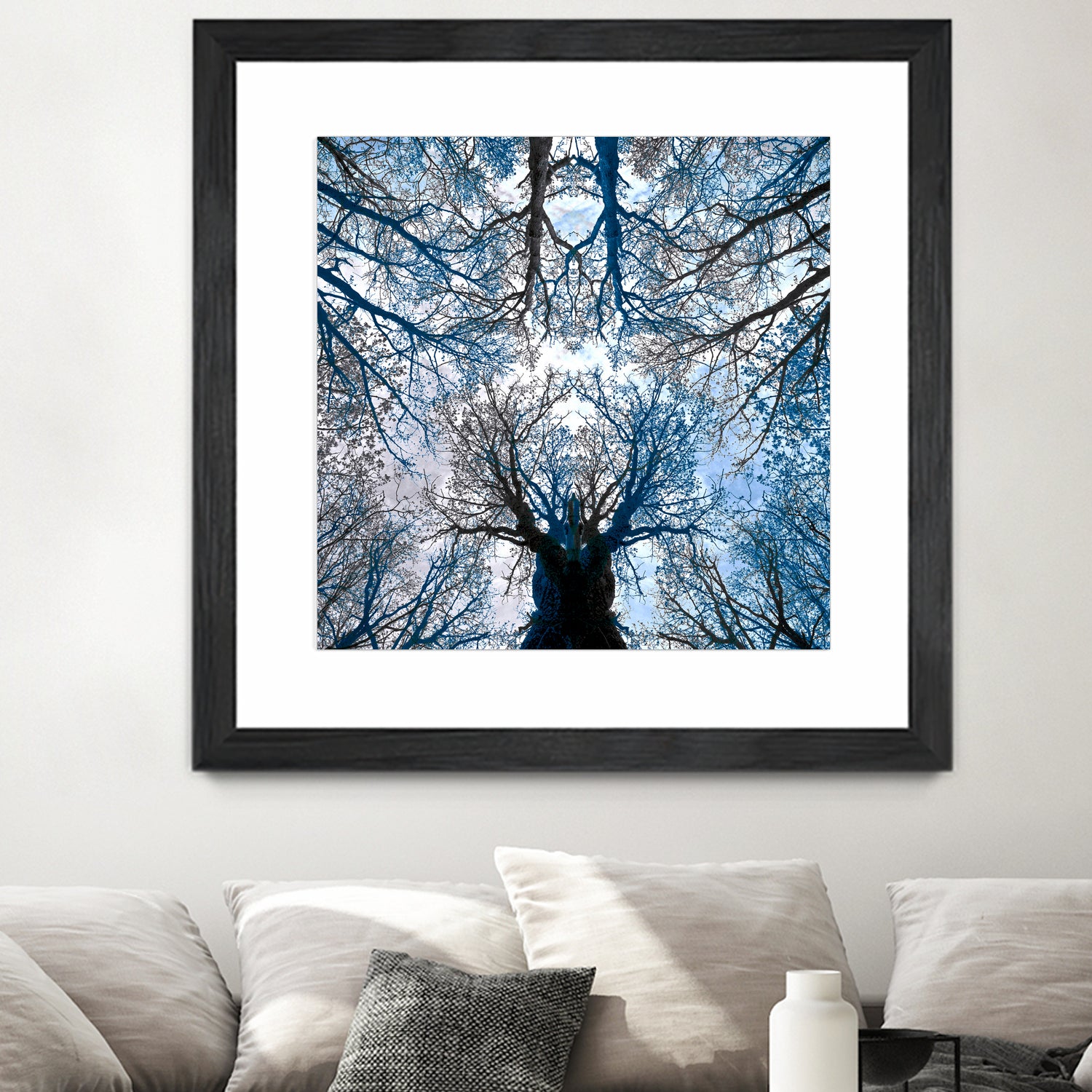 Meditative power of forest by SILVIA WISCHEROPP on GIANT ART - blue photo illustration