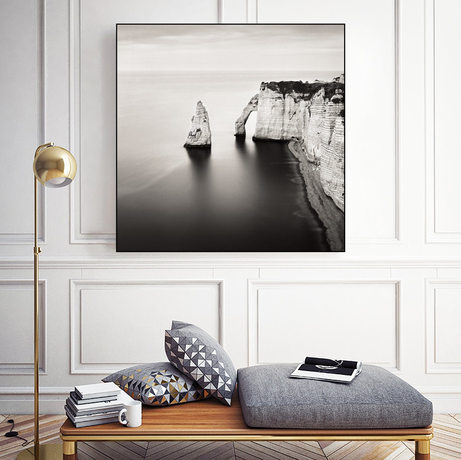 Falaise d'Aval Etretat Study I by Rafal Krol on GIANT ART - black photo illustration