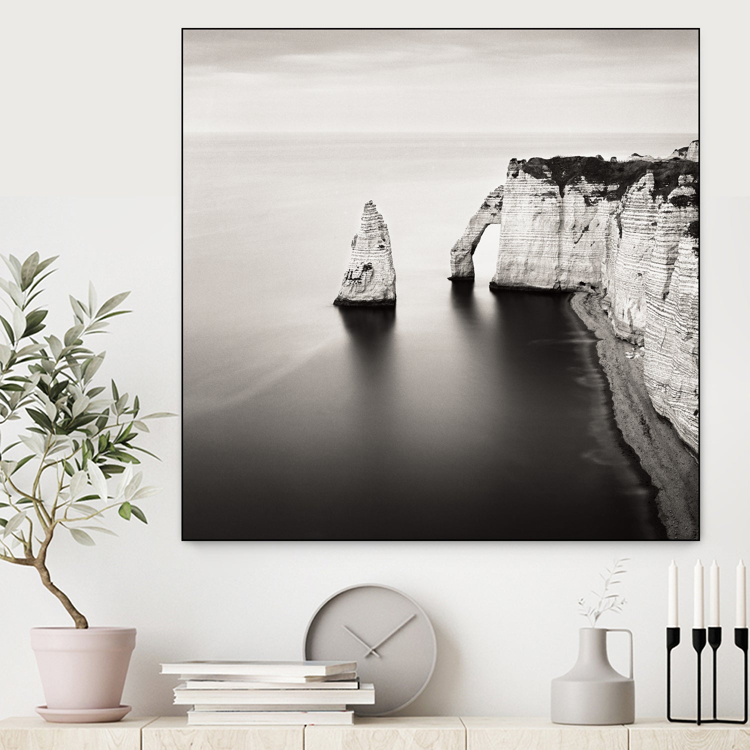 Falaise d'Aval Etretat Study I by Rafal Krol on GIANT ART - black photo illustration