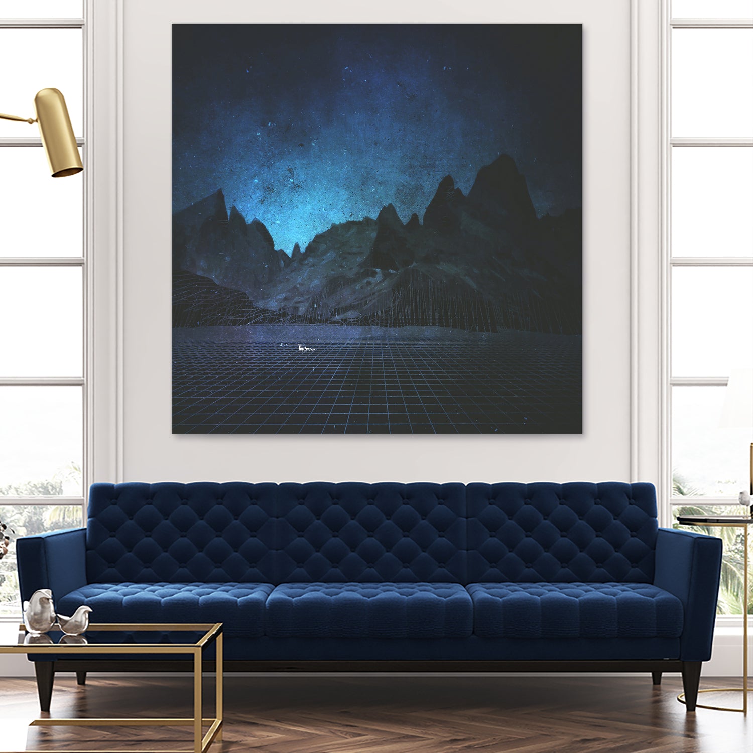 When The Night Has Come, And The Land Is Dark by Jamison Gish on GIANT ART - blue digital painting