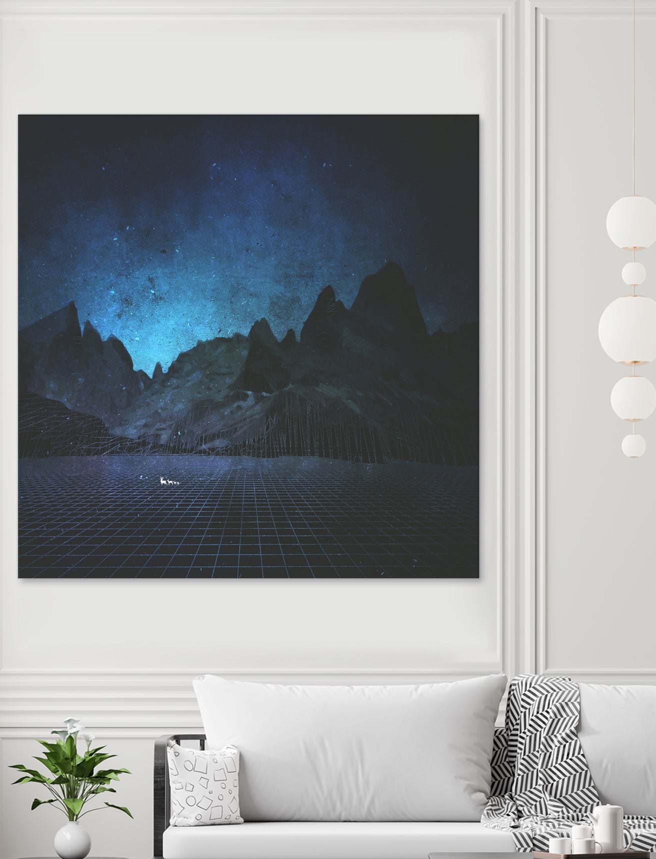 When The Night Has Come, And The Land Is Dark by Jamison Gish on GIANT ART - blue digital painting