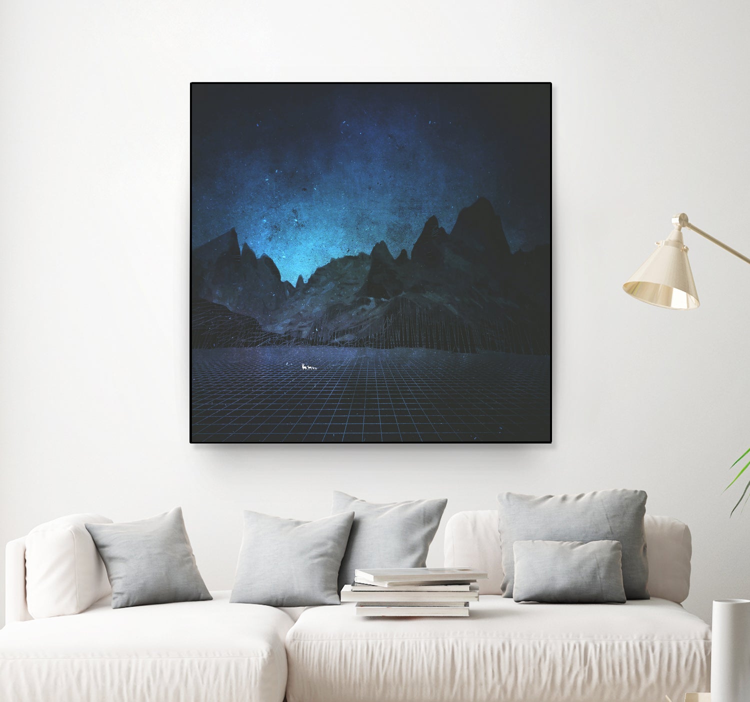 When The Night Has Come, And The Land Is Dark by Jamison Gish on GIANT ART - blue digital painting