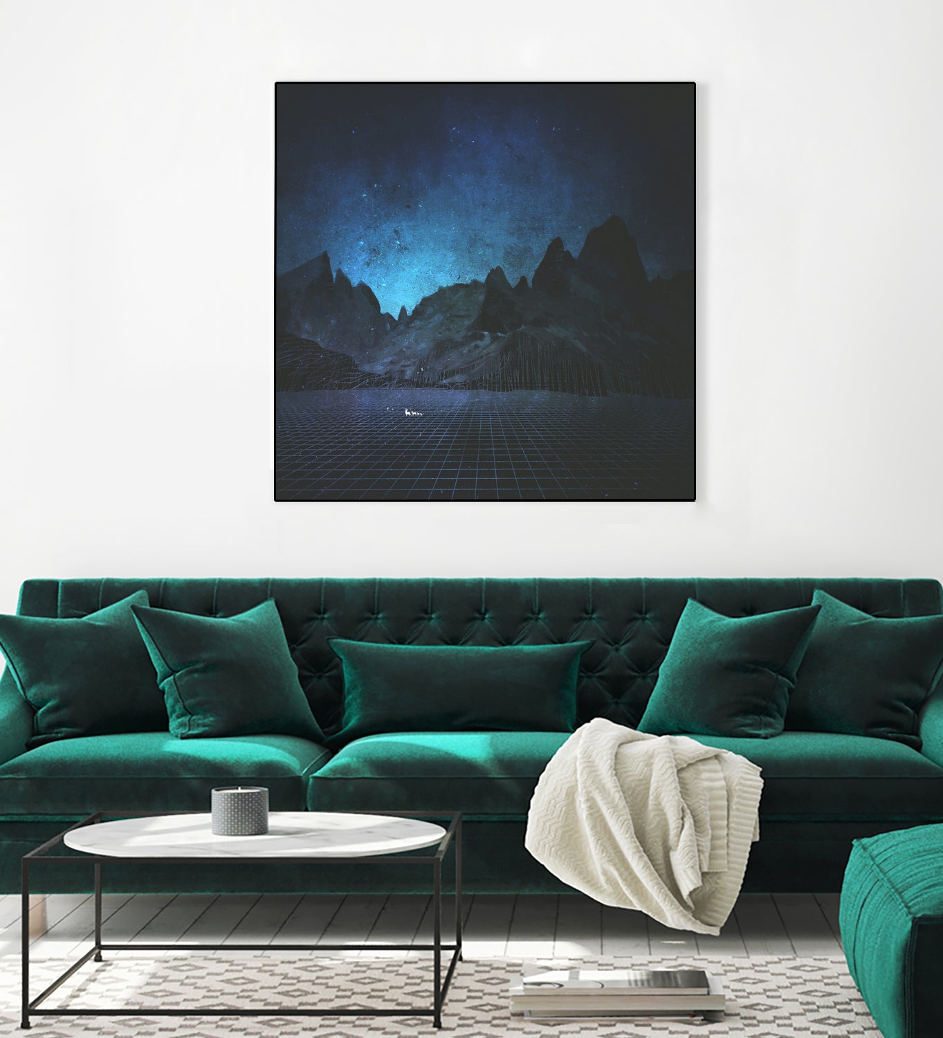 When The Night Has Come, And The Land Is Dark by Jamison Gish on GIANT ART - blue digital painting