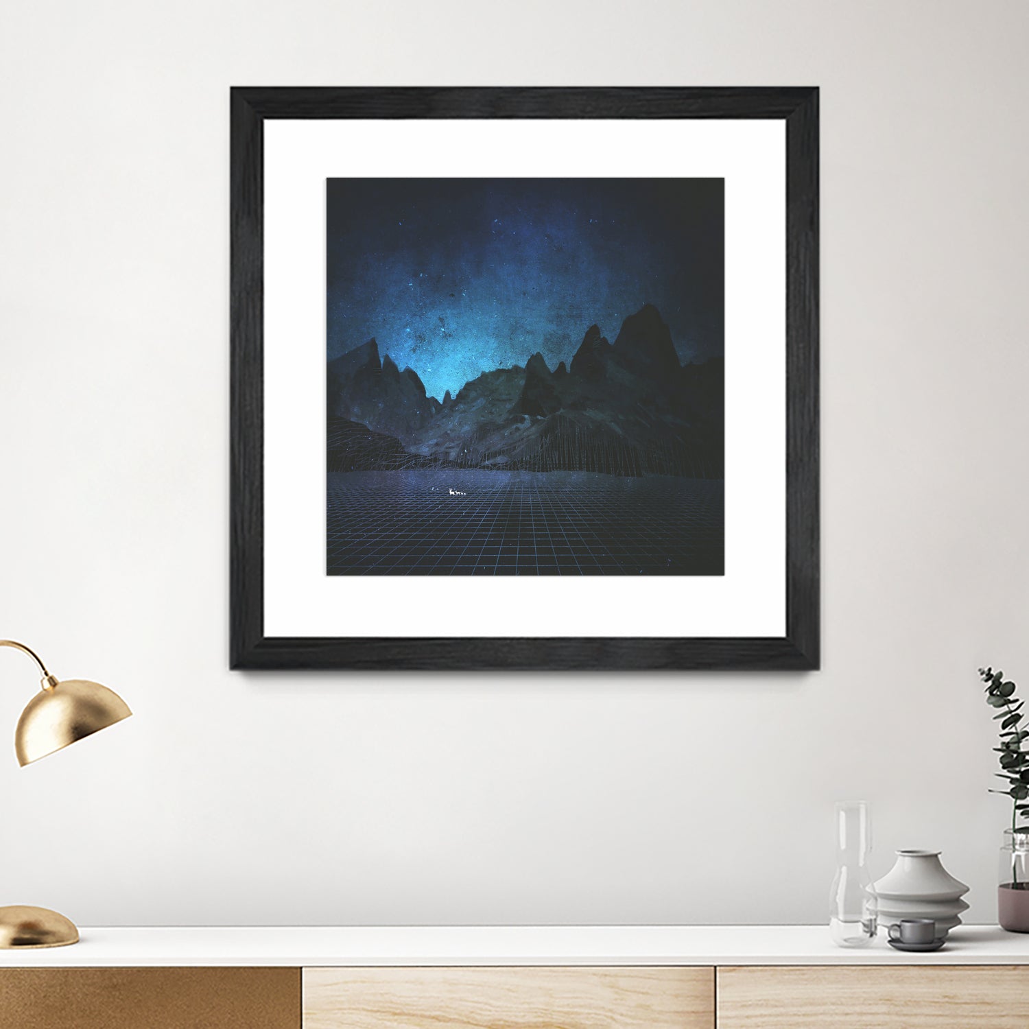 When The Night Has Come, And The Land Is Dark by Jamison Gish on GIANT ART - blue digital painting