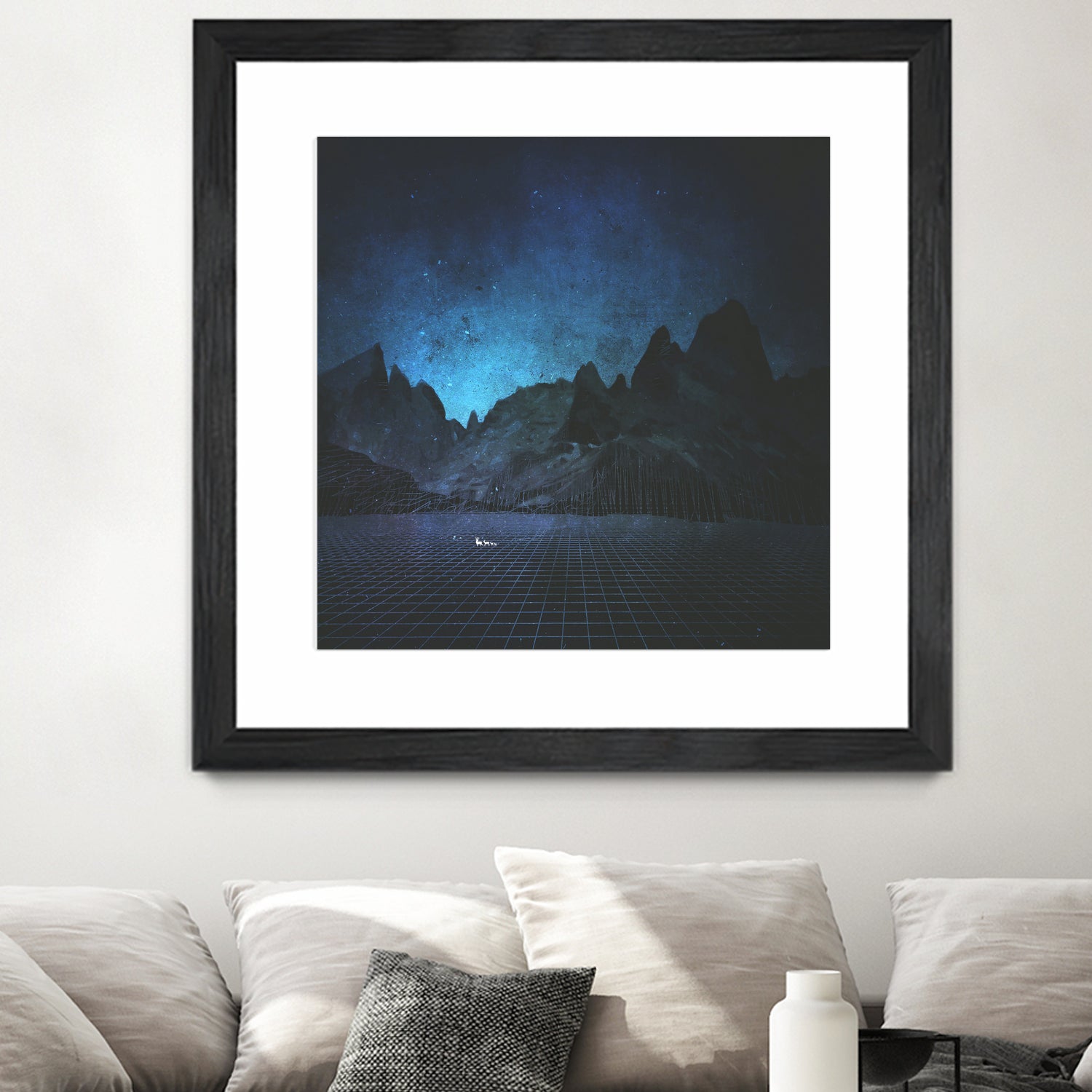 When The Night Has Come, And The Land Is Dark by Jamison Gish on GIANT ART - blue digital painting