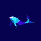 Space Whale by Ilya Shapko on GIANT ART - blue character design