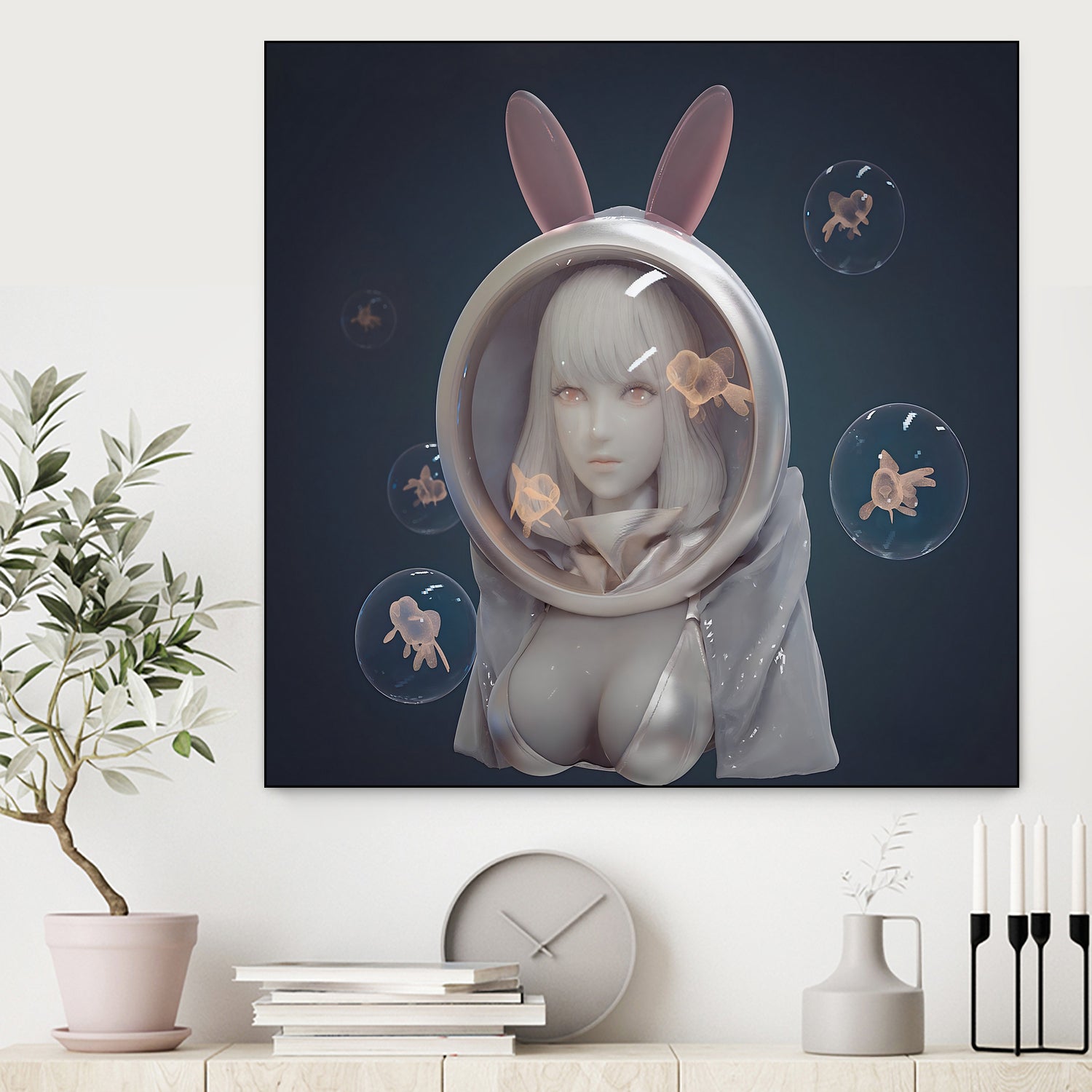 Maiden of the Depths by Yi Ou on GIANT ART - white 3d art