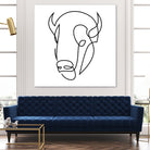 antiquity - one line bull art by Andrew Strugallo on GIANT ART - white digital drawing