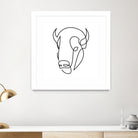 antiquity - one line bull art by Andrew Strugallo on GIANT ART - white digital drawing