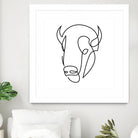 antiquity - one line bull art by Andrew Strugallo on GIANT ART - white digital drawing