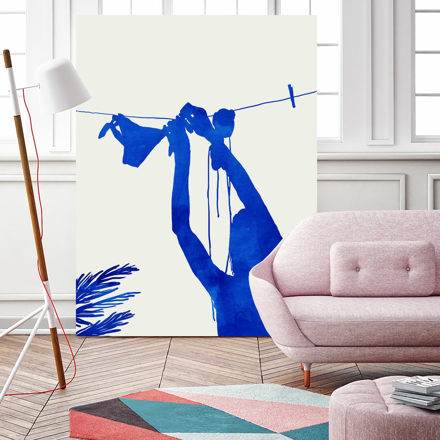 Blue Nude Vacay Matisse by Uma Gokhale on GIANT ART - blue digital painting