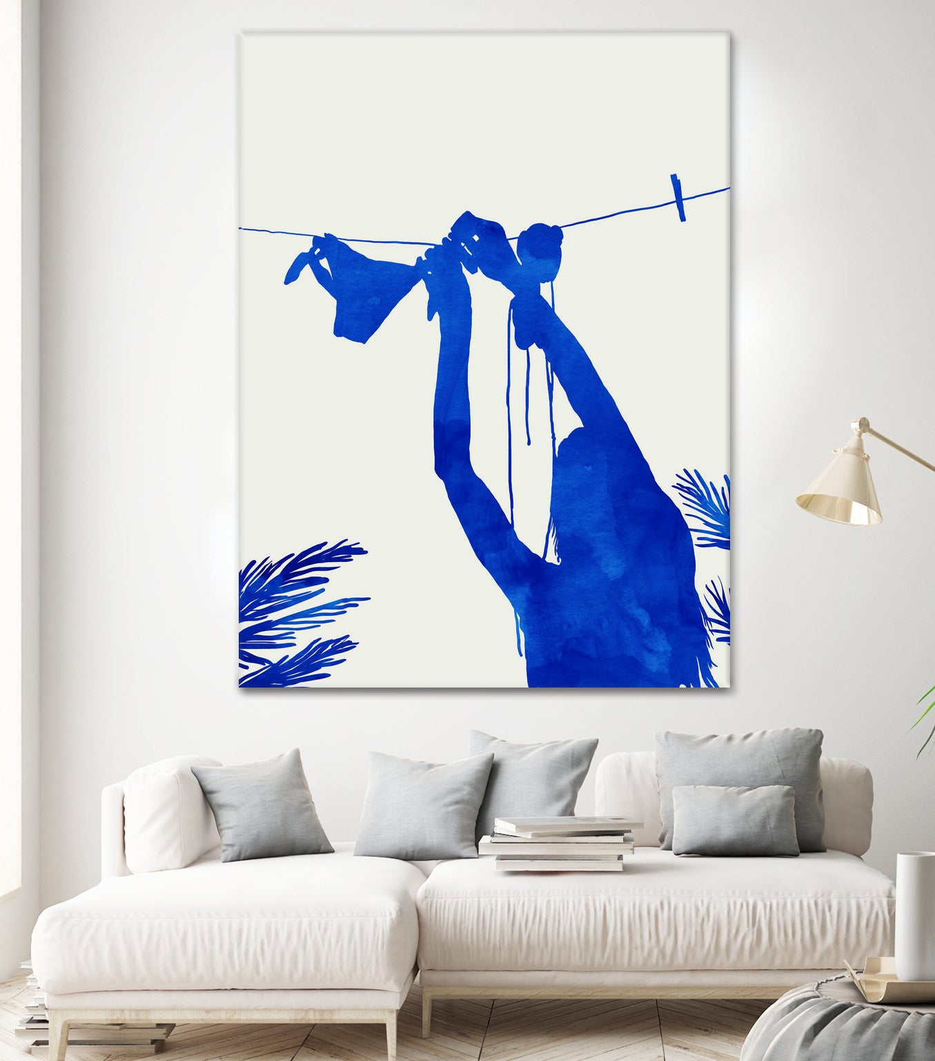 Blue Nude Vacay Matisse by Uma Gokhale on GIANT ART - blue digital painting