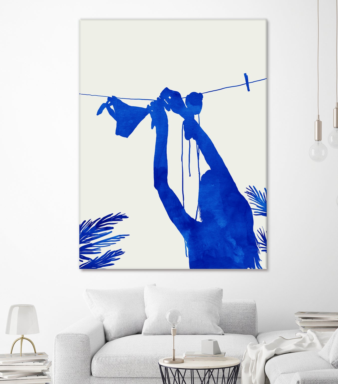 Blue Nude Vacay Matisse by Uma Gokhale on GIANT ART - blue digital painting