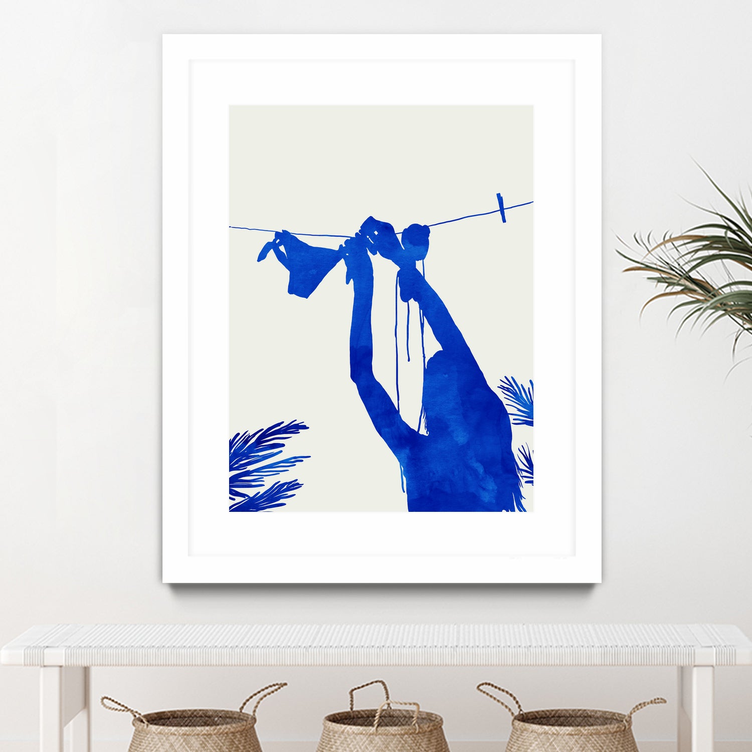 Blue Nude Vacay Matisse by Uma Gokhale on GIANT ART - blue digital painting