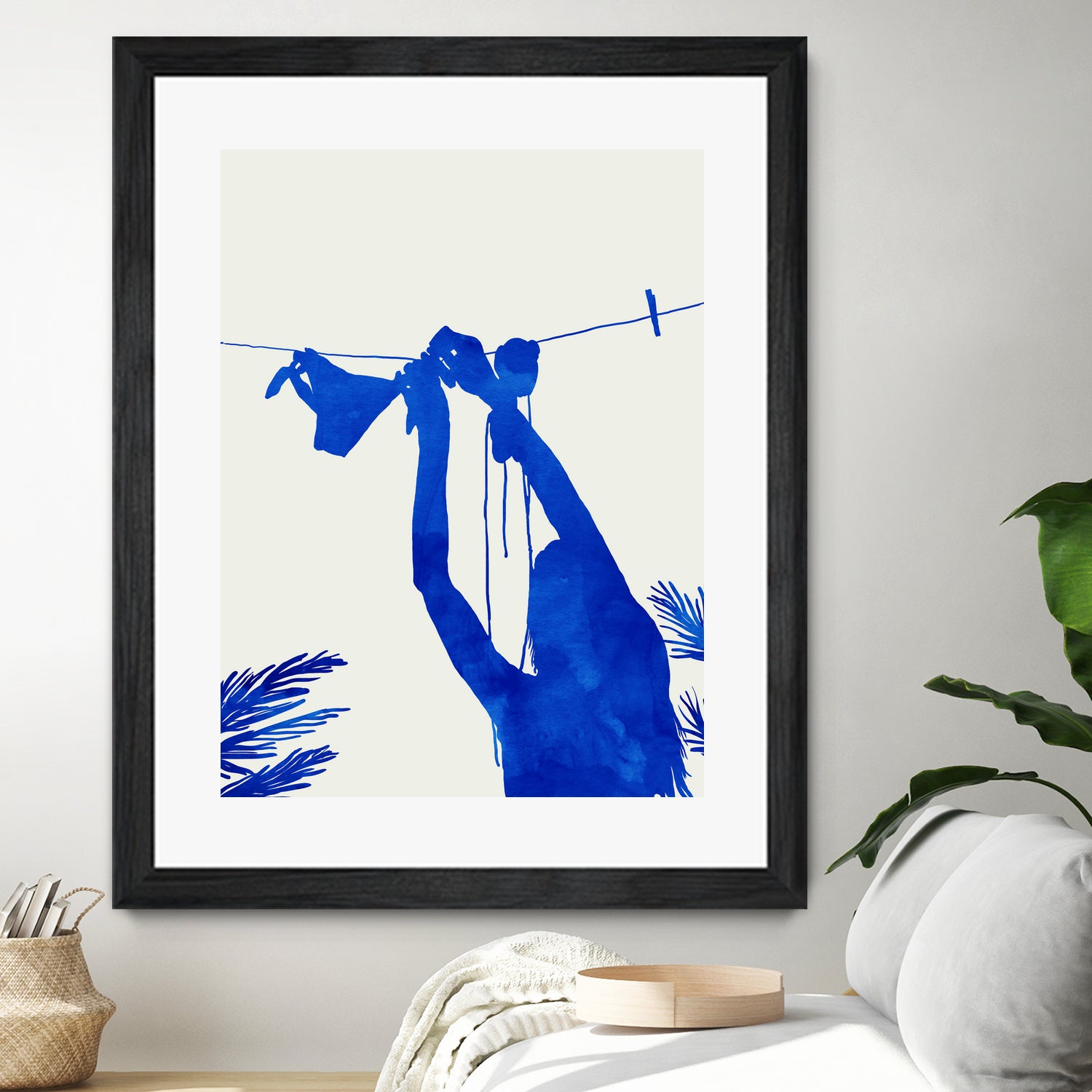 Blue Nude Vacay Matisse by Uma Gokhale on GIANT ART - blue digital painting