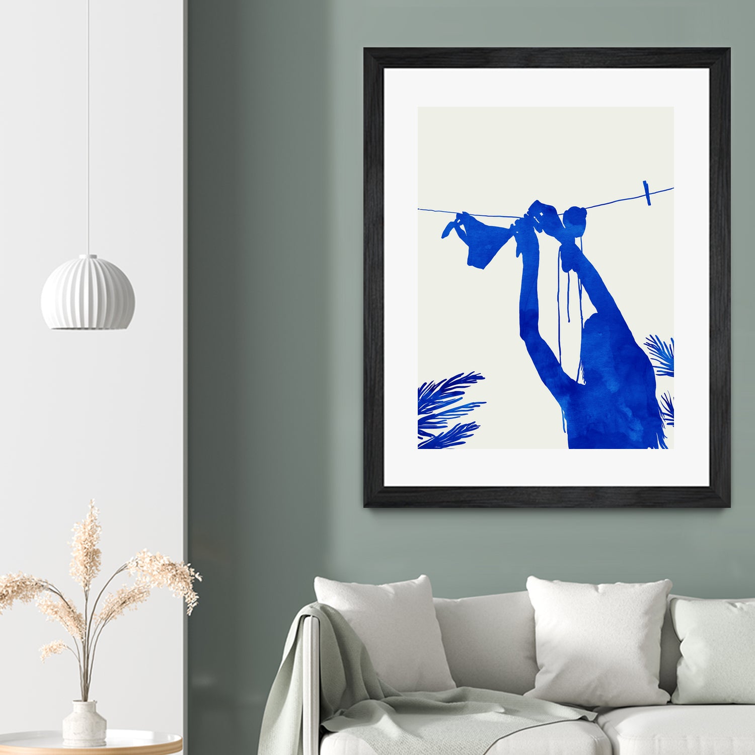 Blue Nude Vacay Matisse by Uma Gokhale on GIANT ART - blue digital painting