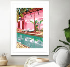 Vacay Villa | Blush Pink Summer Architecture | Tropical by Uma Gokhale on GIANT ART - pink digital painting