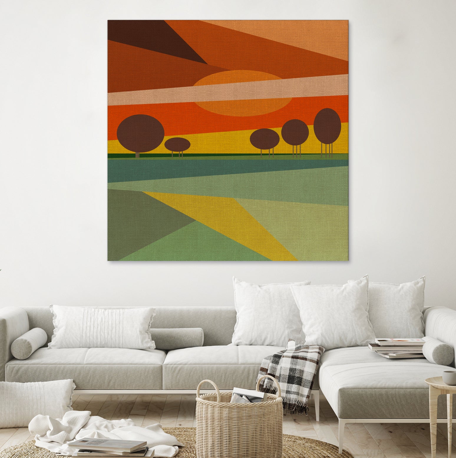 Abstract sunset by M.TERESA HERNANDEZ on GIANT ART - orange digital painting