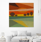 Abstract sunset by M.TERESA HERNANDEZ on GIANT ART - orange digital painting