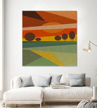 Abstract sunset by M.TERESA HERNANDEZ on GIANT ART - orange digital painting