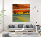 Abstract sunset by M.TERESA HERNANDEZ on GIANT ART - orange digital painting