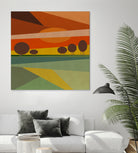 Abstract sunset by M.TERESA HERNANDEZ on GIANT ART - orange digital painting