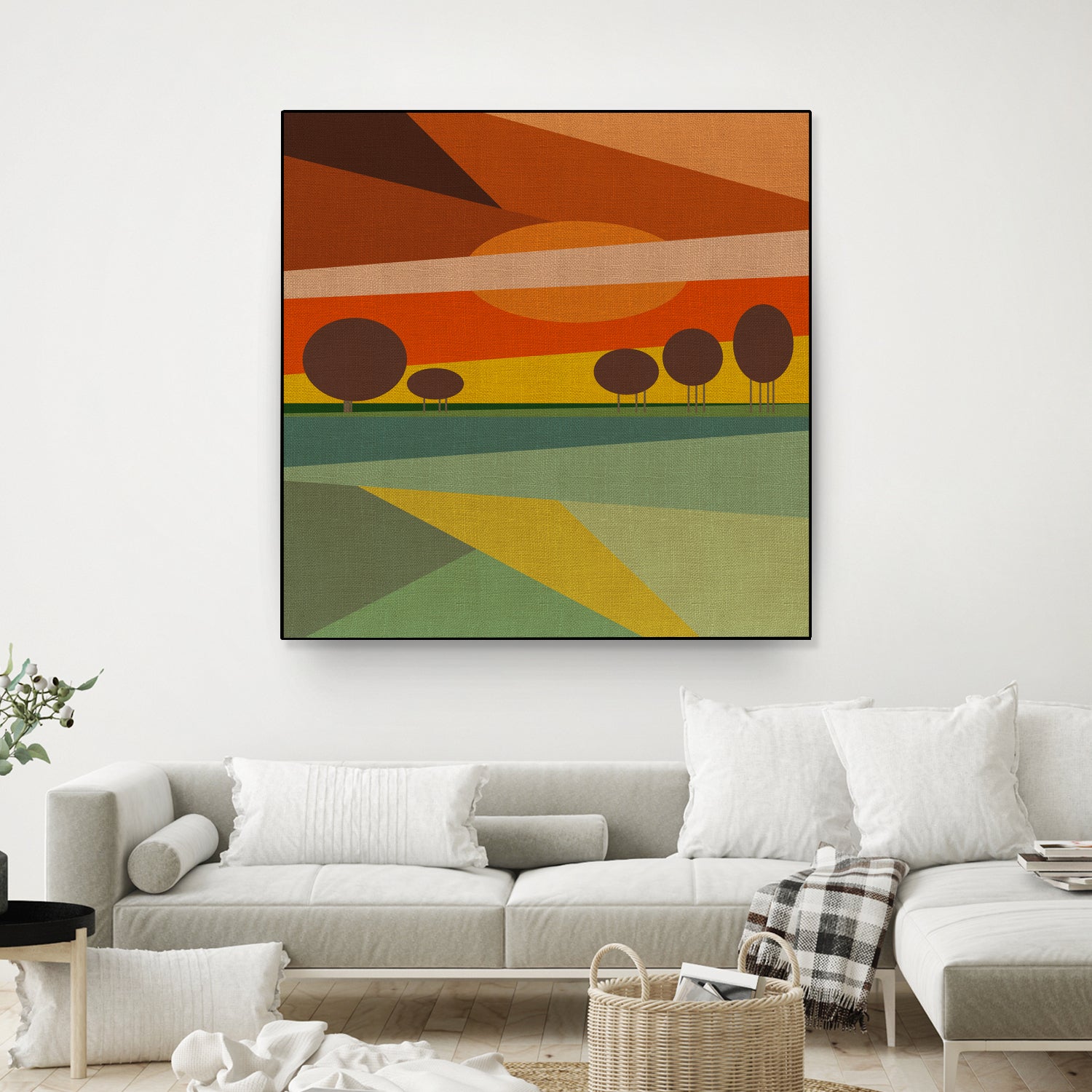 Abstract sunset by M.TERESA HERNANDEZ on GIANT ART - orange digital painting