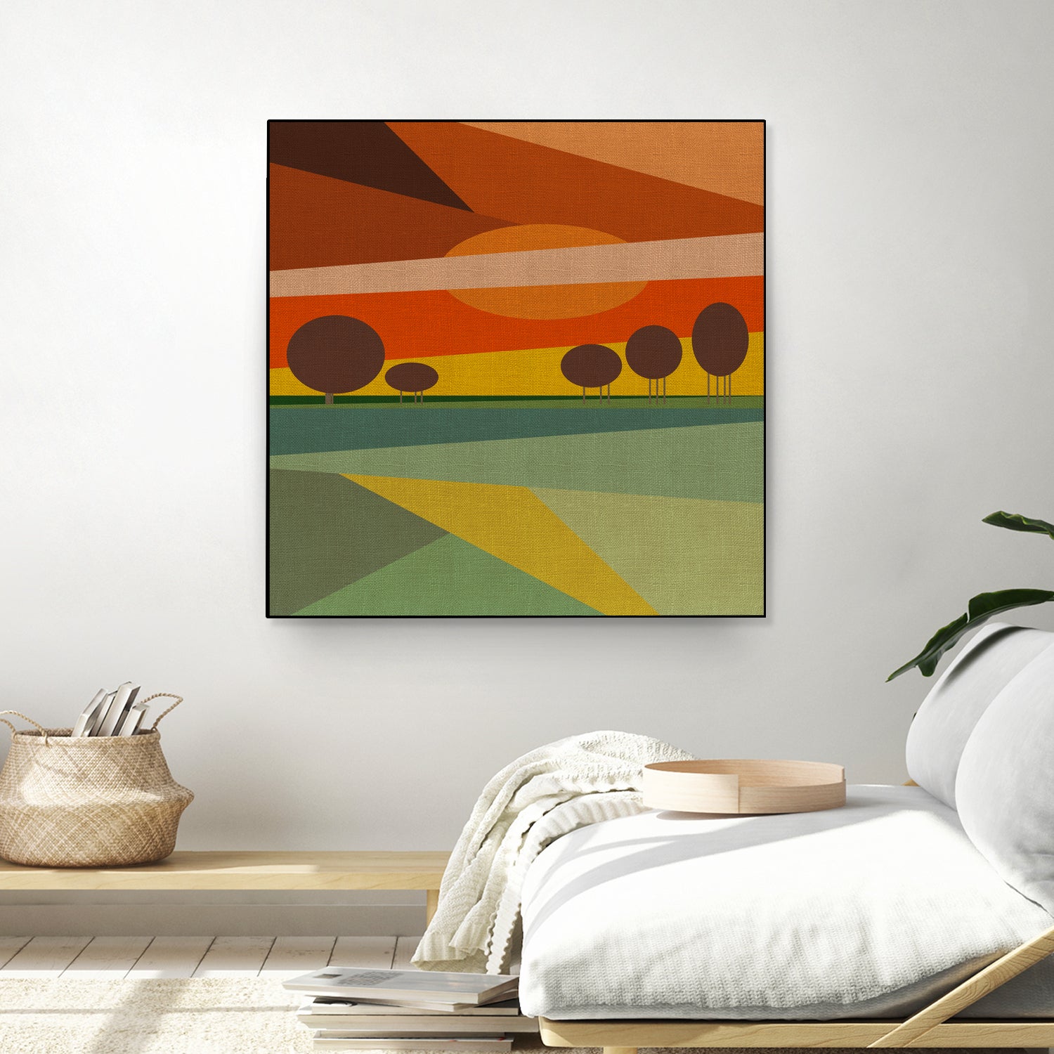 Abstract sunset by M.TERESA HERNANDEZ on GIANT ART - orange digital painting