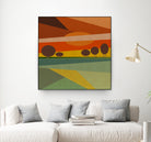 Abstract sunset by M.TERESA HERNANDEZ on GIANT ART - orange digital painting