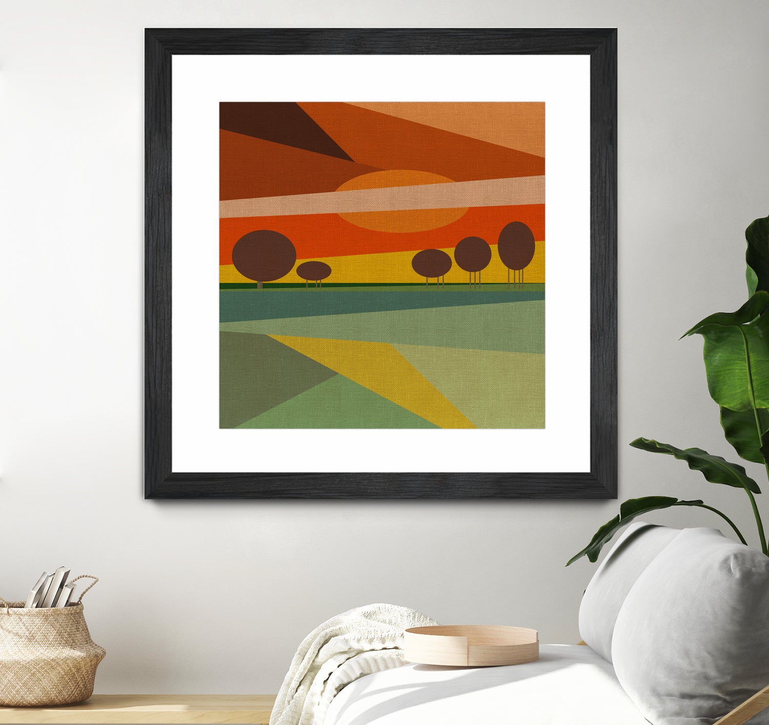 Abstract sunset by M.TERESA HERNANDEZ on GIANT ART - orange digital painting