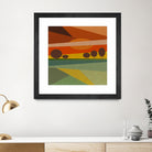 Abstract sunset by M.TERESA HERNANDEZ on GIANT ART - orange digital painting