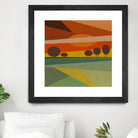 Abstract sunset by M.TERESA HERNANDEZ on GIANT ART - orange digital painting