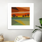 Abstract sunset by M.TERESA HERNANDEZ on GIANT ART - orange digital painting