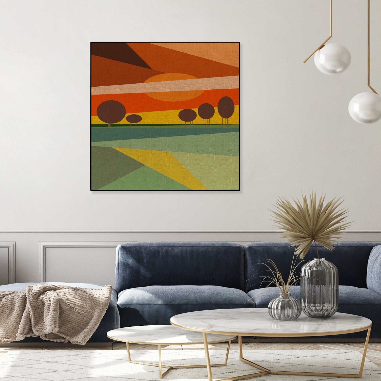 Abstract sunset by M.TERESA HERNANDEZ on GIANT ART - orange digital painting