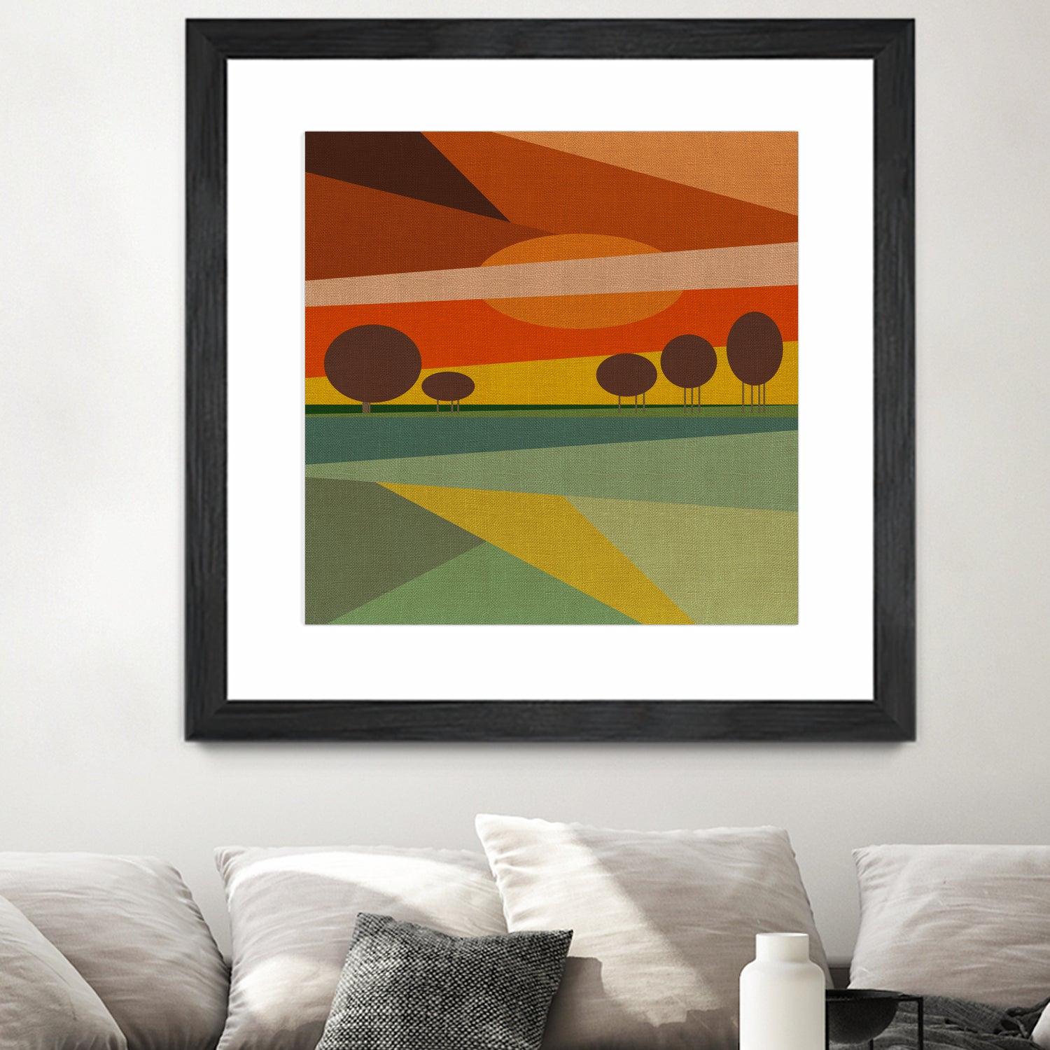 Abstract sunset by M.TERESA HERNANDEZ on GIANT ART - orange digital painting