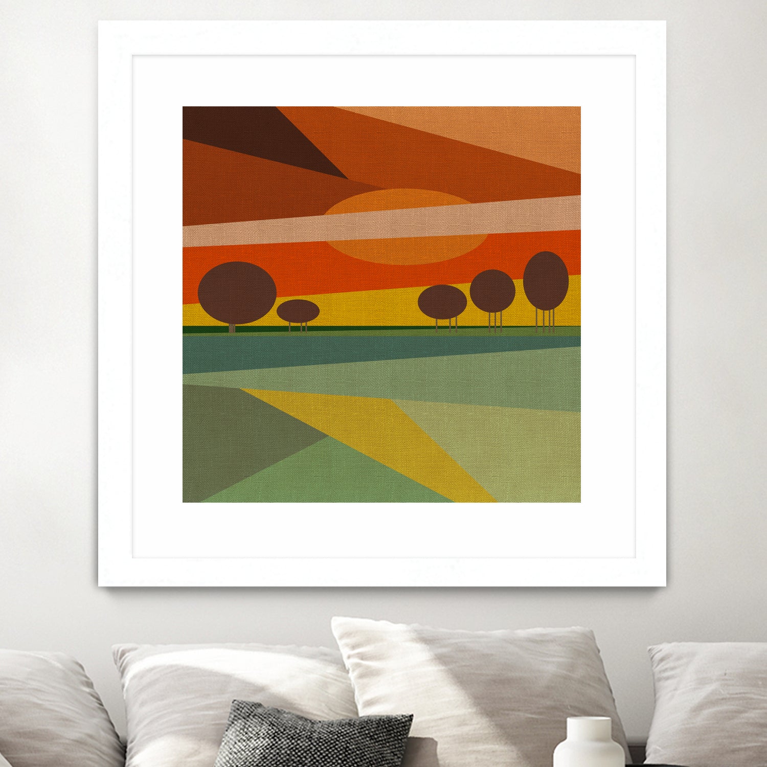 Abstract sunset by M.TERESA HERNANDEZ on GIANT ART - orange digital painting