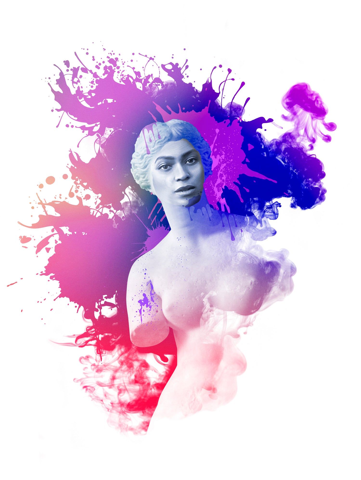 Beyoncé Venus by Pepe Psyche on GIANT ART - fuchsia digital painting