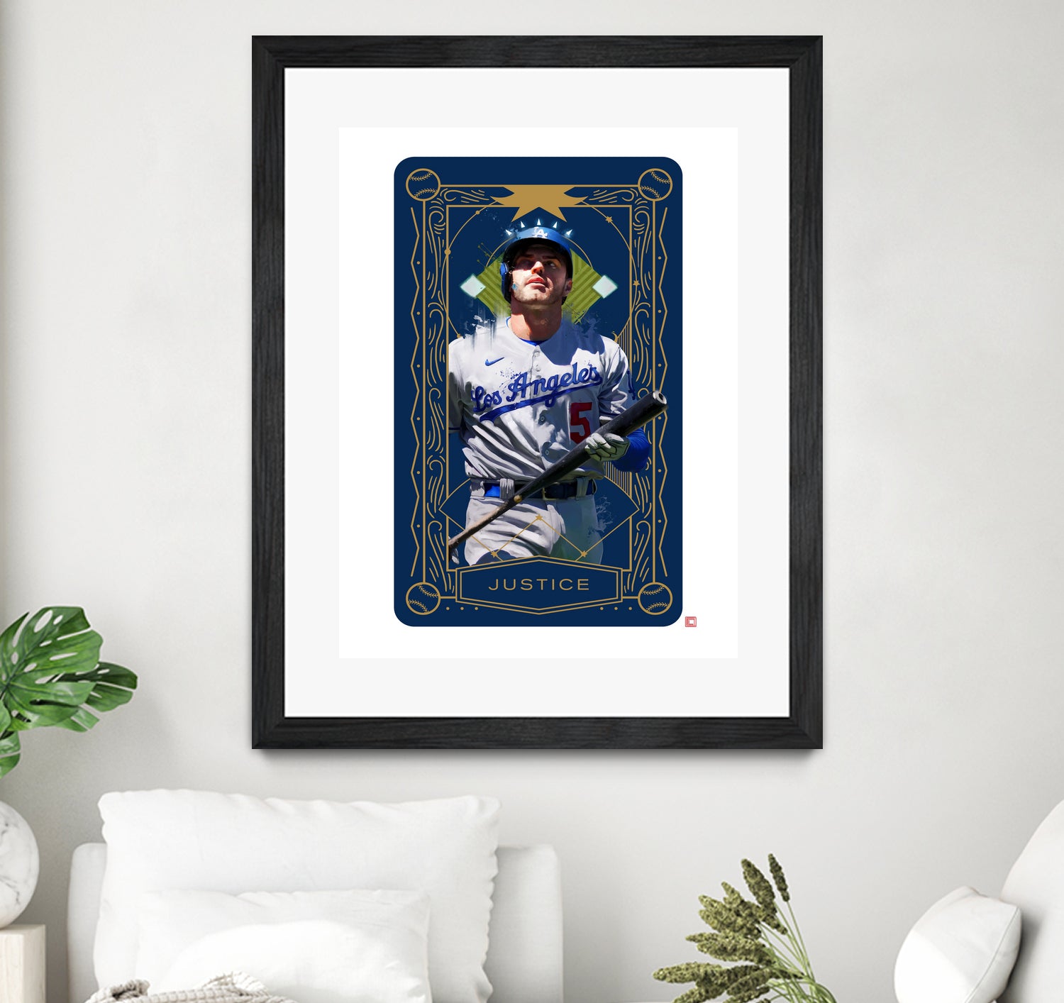 Dodgers Tarot: Justice by Claudia Labarca on GIANT ART - blue digital painting