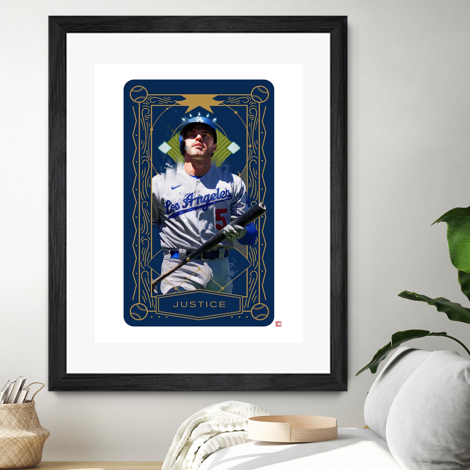 Dodgers Tarot: Justice by Claudia Labarca on GIANT ART - blue digital painting