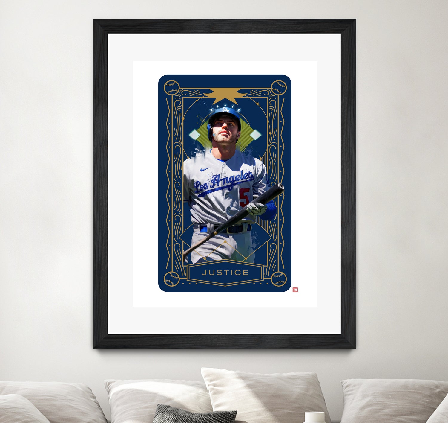 Dodgers Tarot: Justice by Claudia Labarca on GIANT ART - blue digital painting