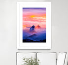 Sunrise Mountain by Andrius Zaxa on GIANT ART - orange digital painting