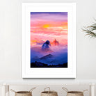 Sunrise Mountain by Andrius Zaxa on GIANT ART - orange digital painting