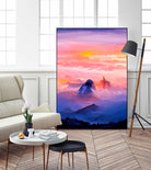 Sunrise Mountain by Andrius Zaxa on GIANT ART - orange digital painting