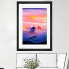 Sunrise Mountain by Andrius Zaxa on GIANT ART - orange digital painting